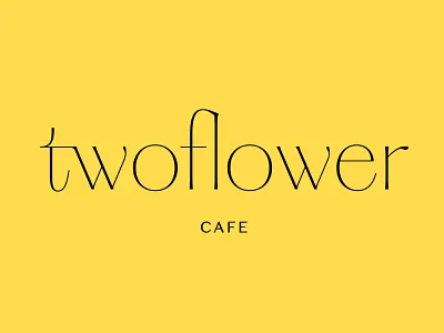 Twoflower Cafe - Wordmark brand branding design logo visual wordmark