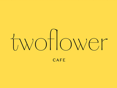 Twoflower Cafe - Wordmark brand branding design logo visual wordmark