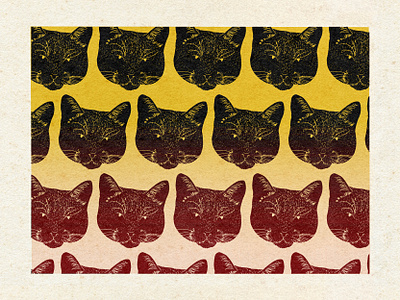 Black Cat Motel Pattern black cat branding cat hotel houston illustration logo motel neutrals pattern secondary marks spooky