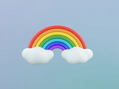 Rainbow 3d branding c4d cinema4d cloud design dimension graphic illustration pattern rainbow ui