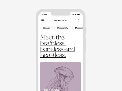 Jellyfish blog II design graphic design minimalist typography ui ux