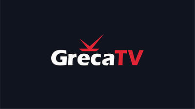 Greca TV Logo Redesign flat logo minimal