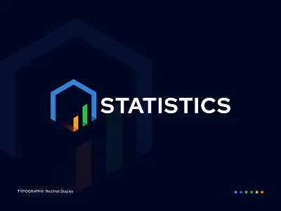 Statistics Logo box brand branding colorful cube data digital finance geometric graph growth hexagon identity investment logo market software statistics tech technology