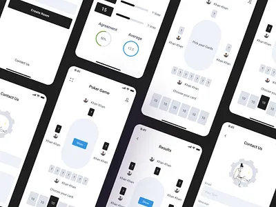 Poker Game figma mobile app poker ui