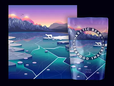 Arctic Bear branding design illustration vector