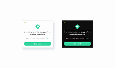Pop up - Teleparty Chrome Extention card chrome clean clean ui dark dark mode darkmode extention green pop up ui
