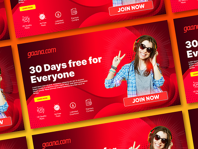 Music Web Banner Design add add banner advertise banner ad banner design banner templates design hero section landing page design minimal design music album music ui music web banner musical musical banner shopify banner social media banner template ui web slider