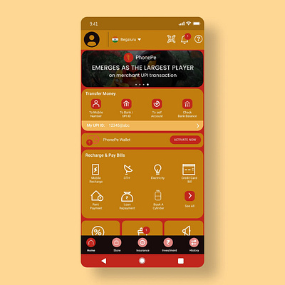 PhonePe home page! design ui ux