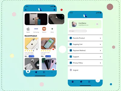 Mobile Store App design mobile ui ux xd