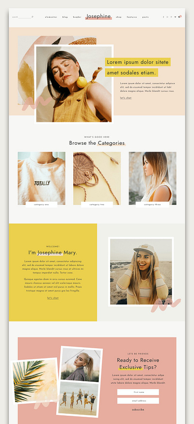 Josephine - Feminine WordPress Theme affiliate affiliate marketing backupgraphic blog blog theme creative ecommerce ecommerce themes elementor fashion blog theme fashion wordpress themes lifestyle blog lifestyle blogger lifestyle wordpress theme photography photography blog travel blog woocommerce theme wordpress theme wordpress theme blog