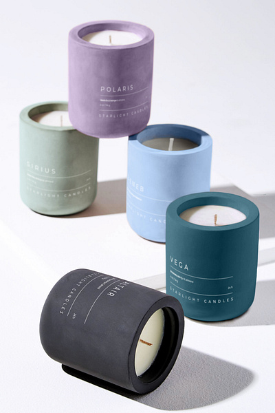 Starlight Candles graphic design packaging packaging design