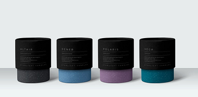 Starlight Candles graphic design packaging packaging design scented candles stars