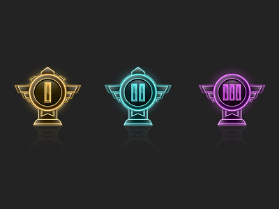 Leaders positions in the Trone graphic style blue design game game design graphic design gui icon ui web icons