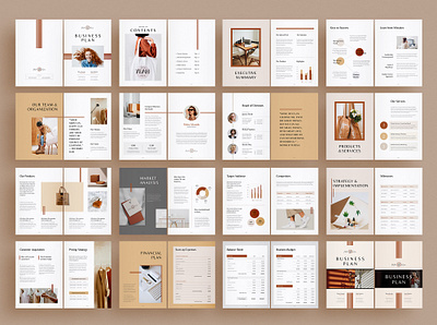 Elegant Business Plan brochure design brochure layout brochure template brown business blan canva brochure canva design canva planner canva template creative layout docx template earth tone elegant planner indesign template microsoft word template proposal template