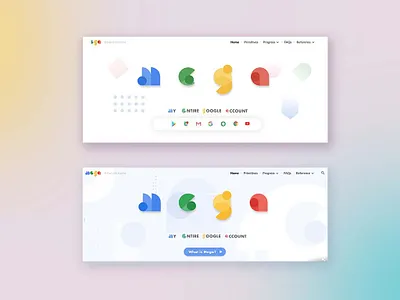 Google team website banner design