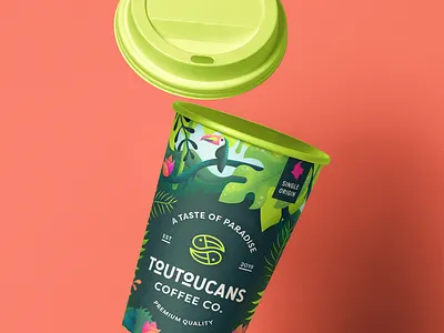 Toutoucans Branding and Illustration branding coffee design digital illustration graphic design identity illustration jungle logo package design rainforest toucan vector illustration