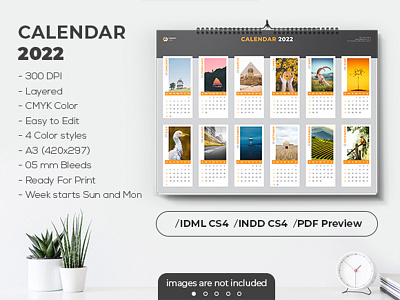 Calendar 2022 2022 calendar 2022 wall calendar clean calendar 2022 corporate calendar corporate calendar 2022 creative calendar creative wall calendar elegant landscape calendar 2022 mstartwork calendar one page calendar 2022