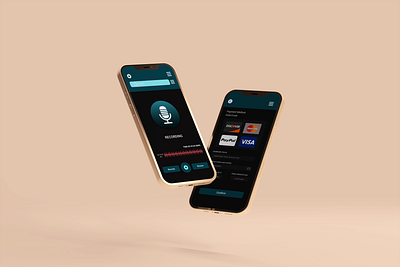 Voice- Call recording app for mobile phone. app design illustration prototype typography ui user interface ux
