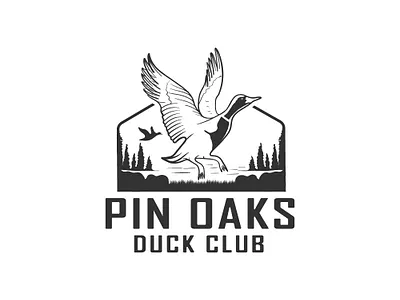 PIN OAKS LOGO branding graphic design logo trees