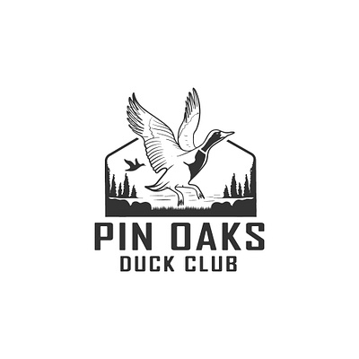 PIN OAKS LOGO branding graphic design logo trees