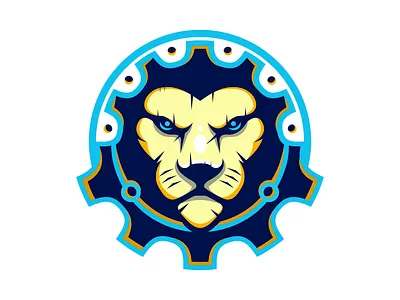GEAR LION LOGO branding gear graphic design leo lion logo motion graphics