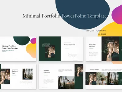 Simple Portfolio PowerPoint Template graphic design portfolio powerpointdesign presentation presentationtemplate