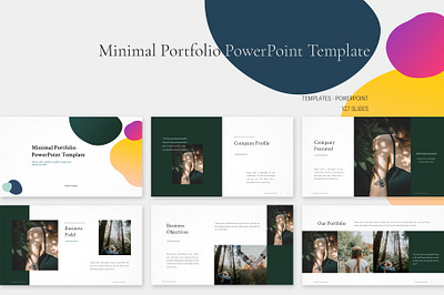 Simple Portfolio PowerPoint Template graphic design portfolio powerpointdesign presentation presentationtemplate