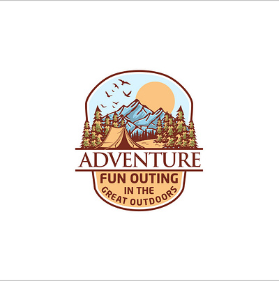 adventure logo abstract adventure branding brandinglogo brandlogo camp camping design designemblem designslogo emblem flat forest graphic design illustration logo logos logosell mountain vector