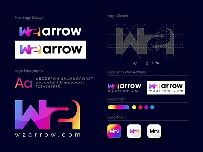 W2arrow Logo Design Project brand identity design