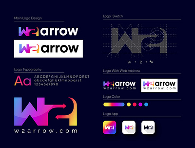 W2arrow Logo Design Project brand identity design