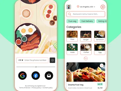 Food Ordering App Design 😊 app branding design ui ux
