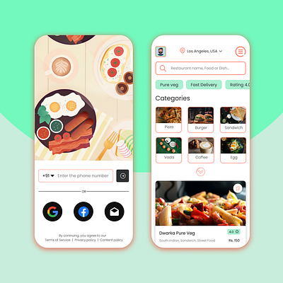 Food Ordering App Design 😊 app branding design ui ux