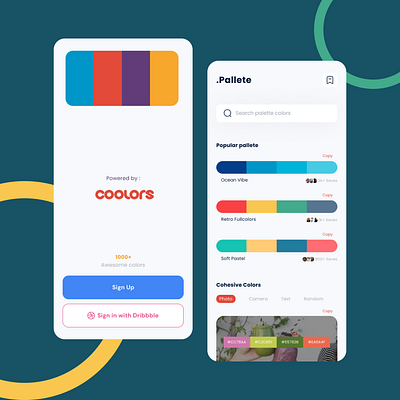 Color Pallete Apps branding design illustration mini minimal mobile app mobile design ui vector