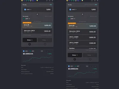 Swap crypto dark mode dark ui defi kuala lumpur malaysia solana swap token