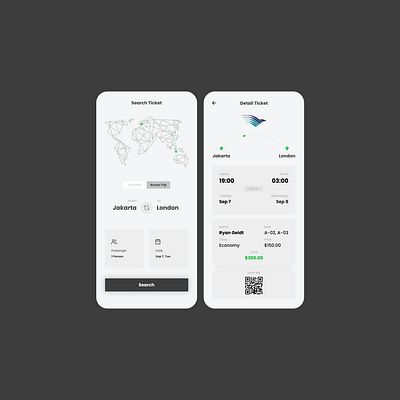 Plane Ticket Apps branding design illustration minimal mobile app mobile design ui vector