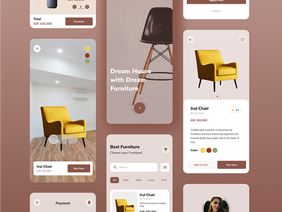 Augmented Reality (AR) Furniture App app design ar augmented reality furniture furniture app mobile mobile app mobile app design mobile ui ui user experience user interface ux