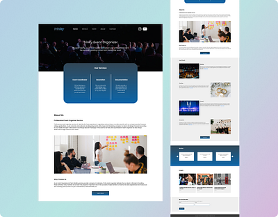 Web Design - Event Organizer design event event organizer landing page service ui web design