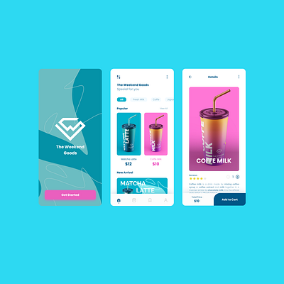 The Weekend Goods Drink Apps design illustration minimal mobile app mobile design ui ui design ux ux design