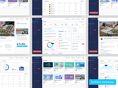 Ulearna Edtech web redesign class clean course edtech education mentor online student ui ux web
