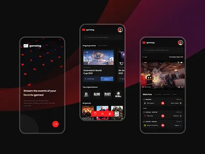 GameTag - A portal for your games dark ui design esports game mobile ui ux