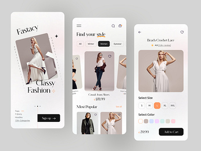 Clothing eCommerce App app app design clothes clothing store e commerce e commerce app ecommerce fashion fashion app fashion brand ios mobile mobile app online store shop app shopping app ui ui ux design uiux ux