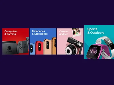 Ecommerce Store Categories ui ux web design