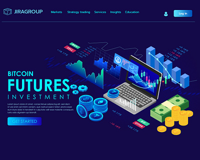 Website Template Bitcoin future app bitcoin design graphic design investing shirt design ui web webdesign