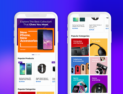 Ecommerce Store Mobile design ui ux web design