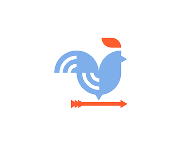 Rooster animal arrow bird branding chicken east farm geometry icon logo mark minimal north roof rooster south ui weather west wind