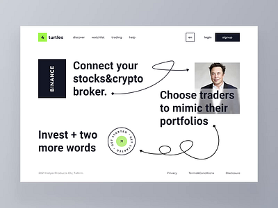 4turtles - Crypto investor monitoring service animation binance bitcoin clean coin crypto crypto exchange crypto wallet cryptocurrency finance fintech investment landing landing page minimalist nft ui ux web design website