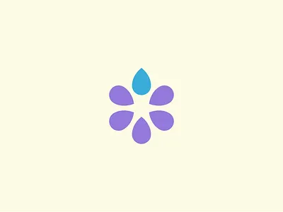 Water your flowers abstract action app bloom branding droplet flat flower geometry icon illustration logo love mark minimalist modular petal plant simple water
