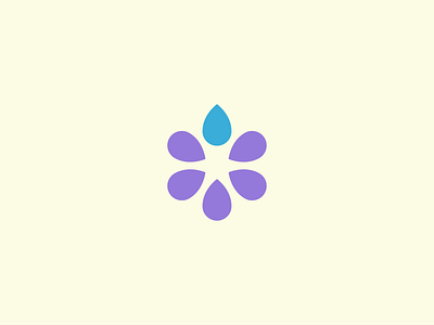 Water your flowers abstract action app bloom branding droplet flat flower geometry icon illustration logo love mark minimalist modular petal plant simple water