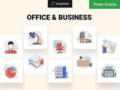 Freebies - 10 Office & business icons business icons free icons freebie give away giveaway icon office icon pack office icons