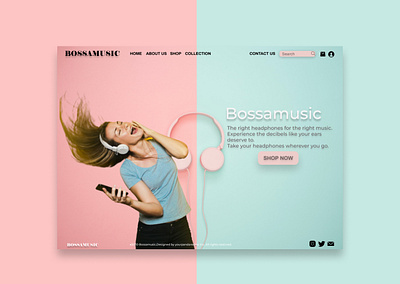 Bossamusic branding design e commer landpage ui uidesign ux uxdesign website websitedesign